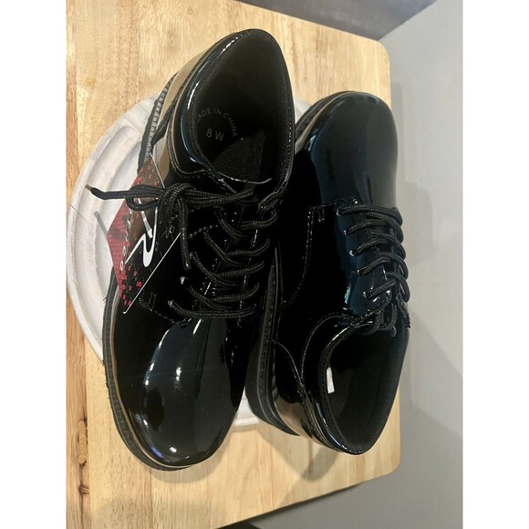 Rothco Mens Black Shoes Hi Gloss Uniform Oxford With Heavy Work Sole Size 8W - Picture 3 of 11